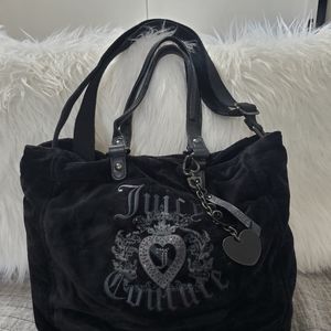 Juicy Couture black velvet purse